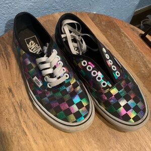 Vans Iridescent Checkered Sneakers
